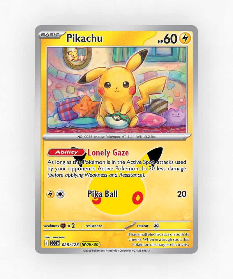 Pikachu - 30th Celebration 028/128 (Holo)