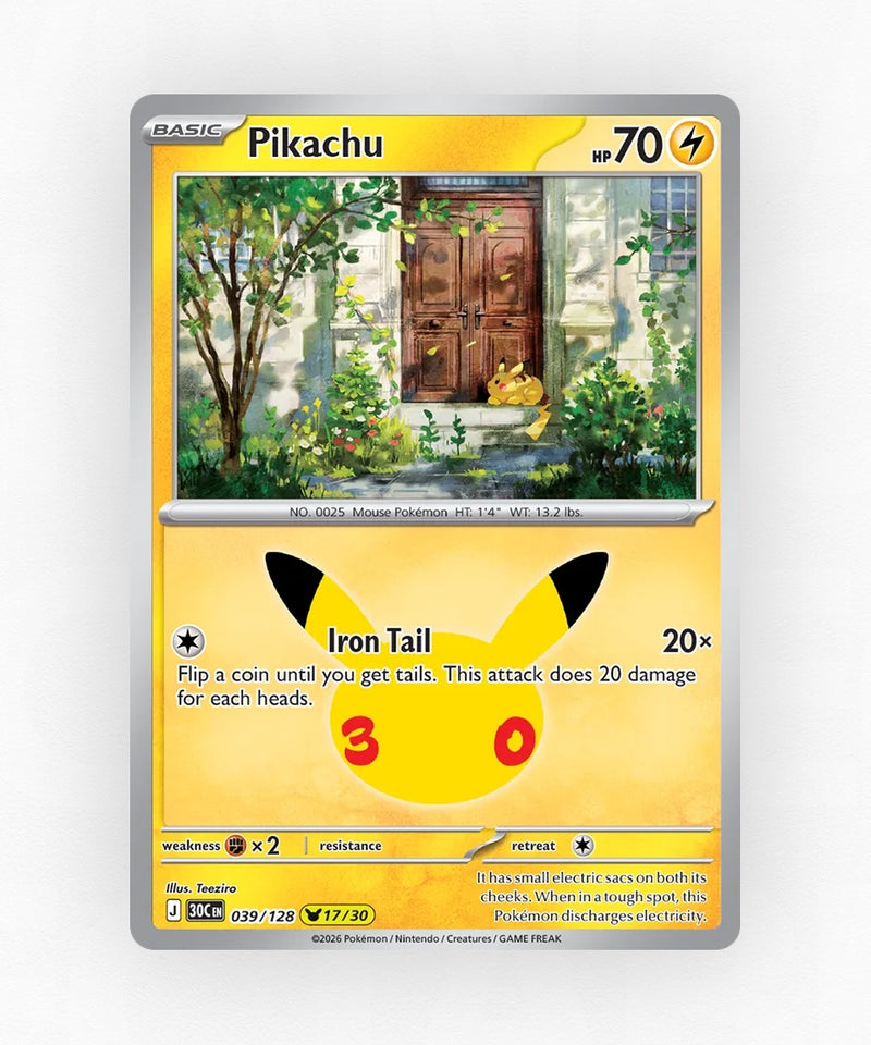 Pikachu - 30th Celebration 039/128 (Holo)