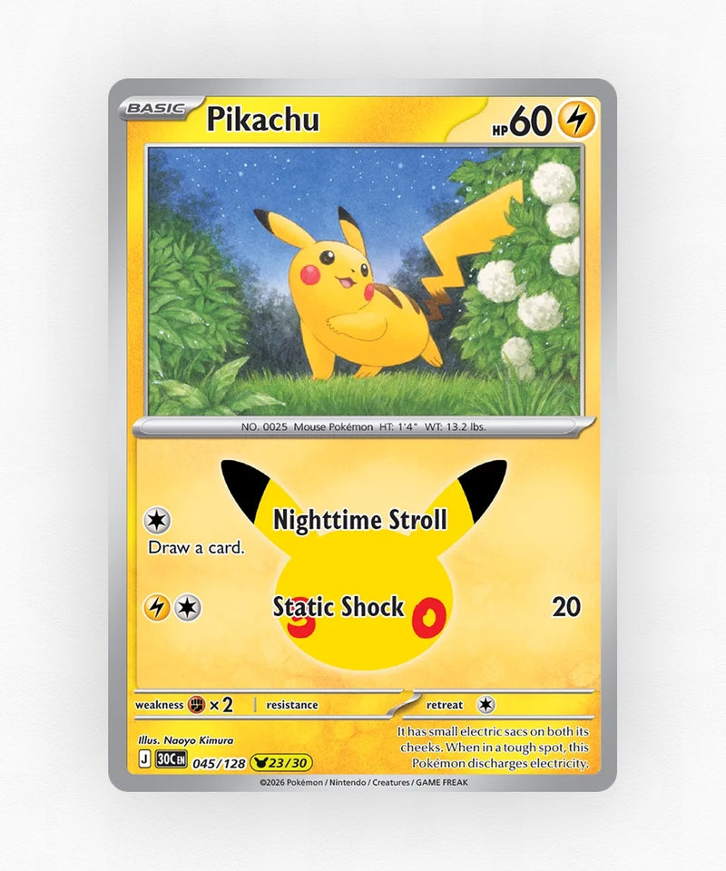 Pikachu - 30th Celebration 045/128 (Holo)