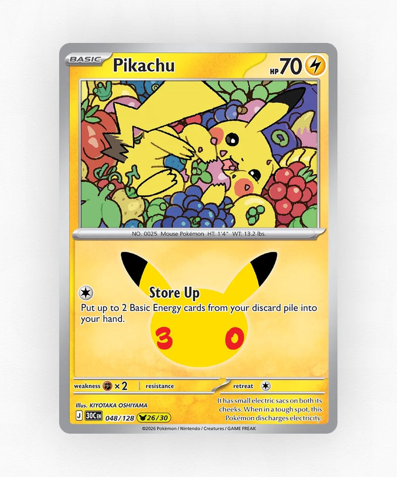 Pikachu - 30th Celebration 048/128 (Holo)