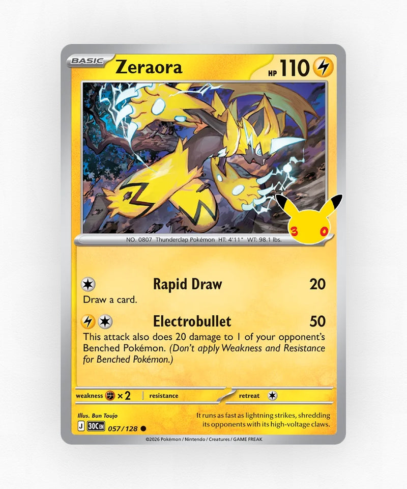 Zeraora - 30th Celebration 057/128 (Holo)
