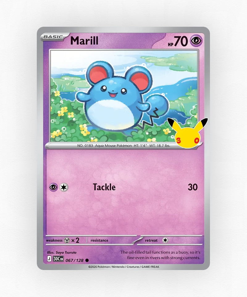 Marill - 30th Celebration 067/128 (Holo)