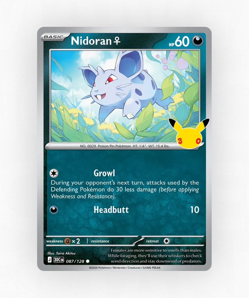 Nidoran ♀ - 30th Celebration 087/128 (Holo)