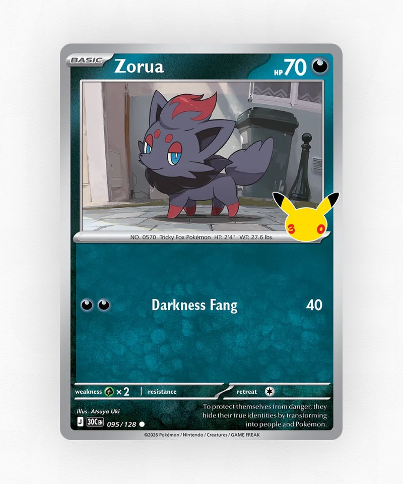Zorua - 30th Celebration 095/128 (Holo)