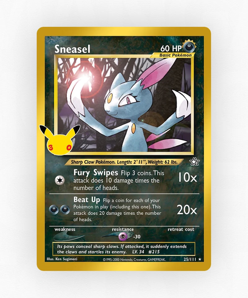 Sneasel - 30th Celebration: Classic Collection 25/111 (Holo)