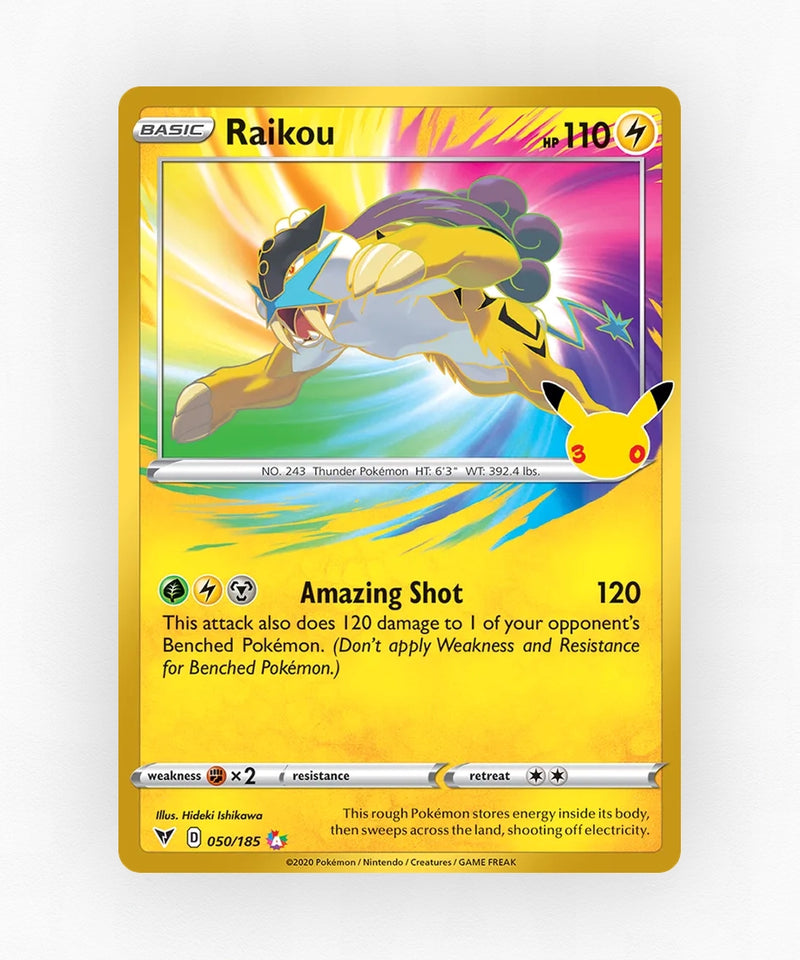 Raikou - 30th Celebration: Classic Collection 050/185 (Holo)