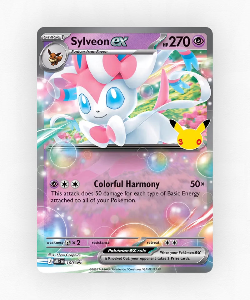 Sylveon ex - Mega Evolution Black Star Promos 100 (Anniversary Stamp)