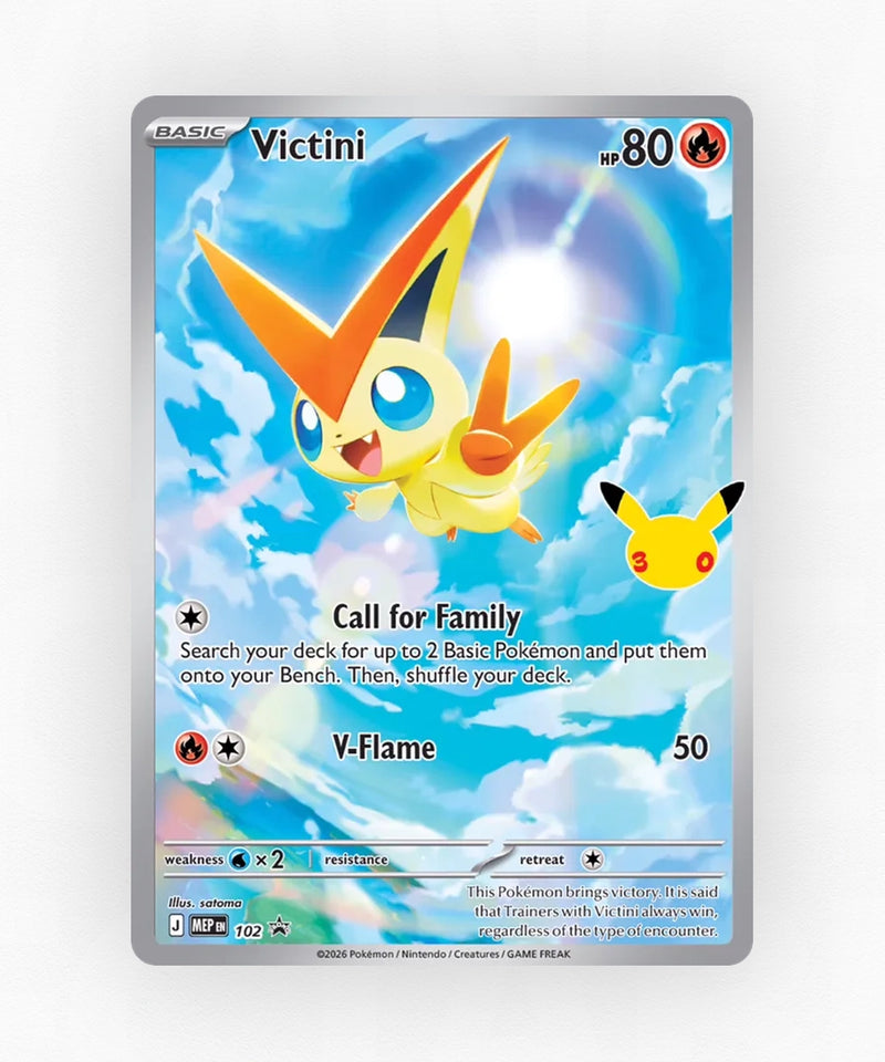 Victini - Mega Evolution Black Star Promos 102 (Anniversary Stamp)