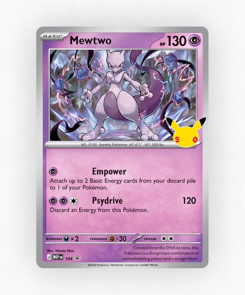 Mewtwo - Mega Evolution Black Star Promos 104 (Anniversary Stamp)