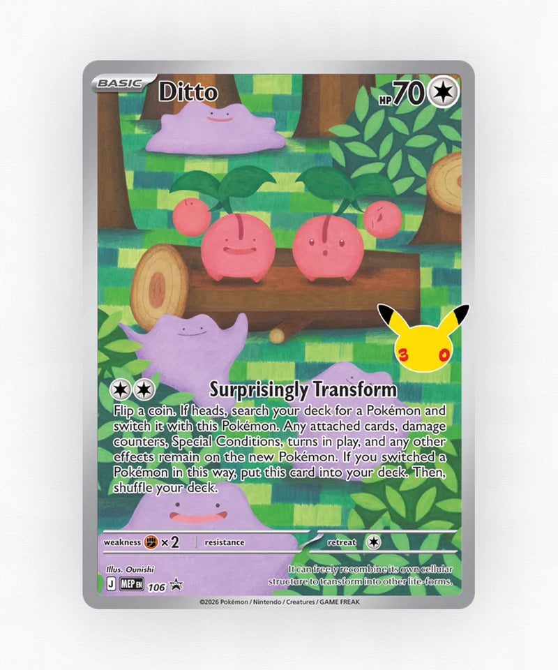 Ditto - Mega Evolution Black Star Promos 106 (Anniversary Stamp)
