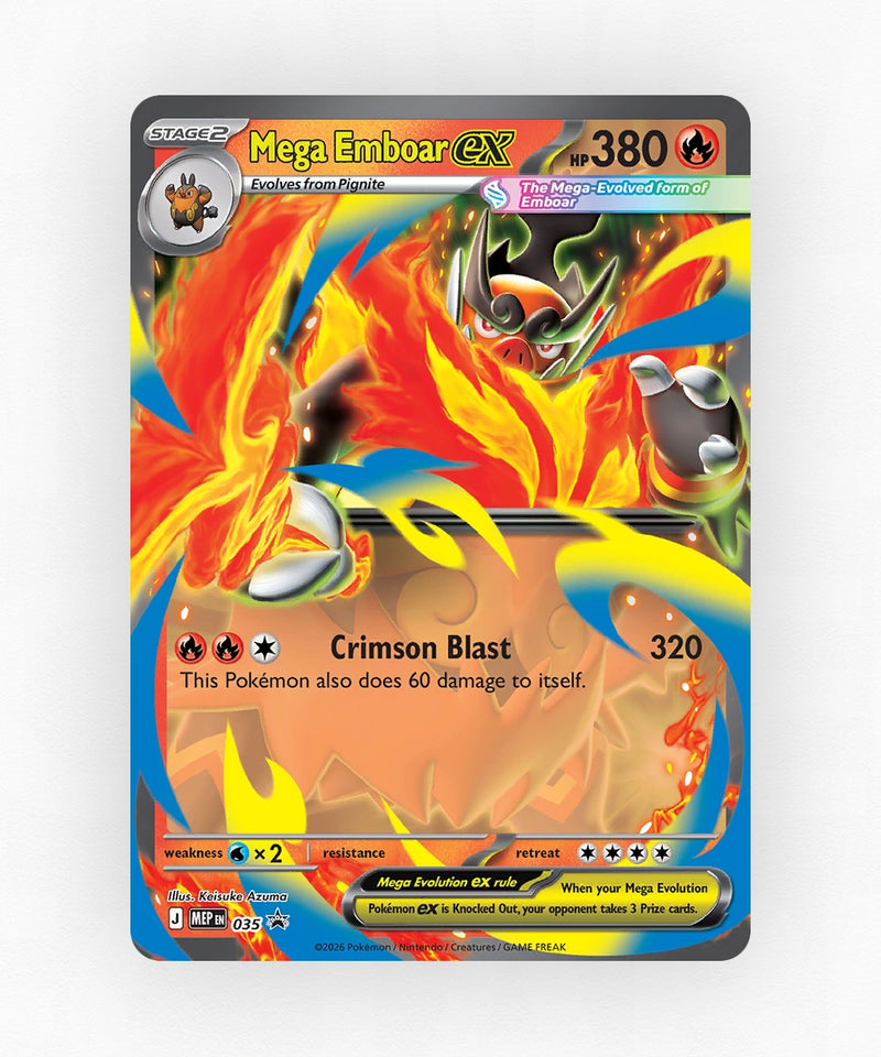 Mega Emboar ex - Mega Evolution Black Star Promos 035/000 (Jumbo)