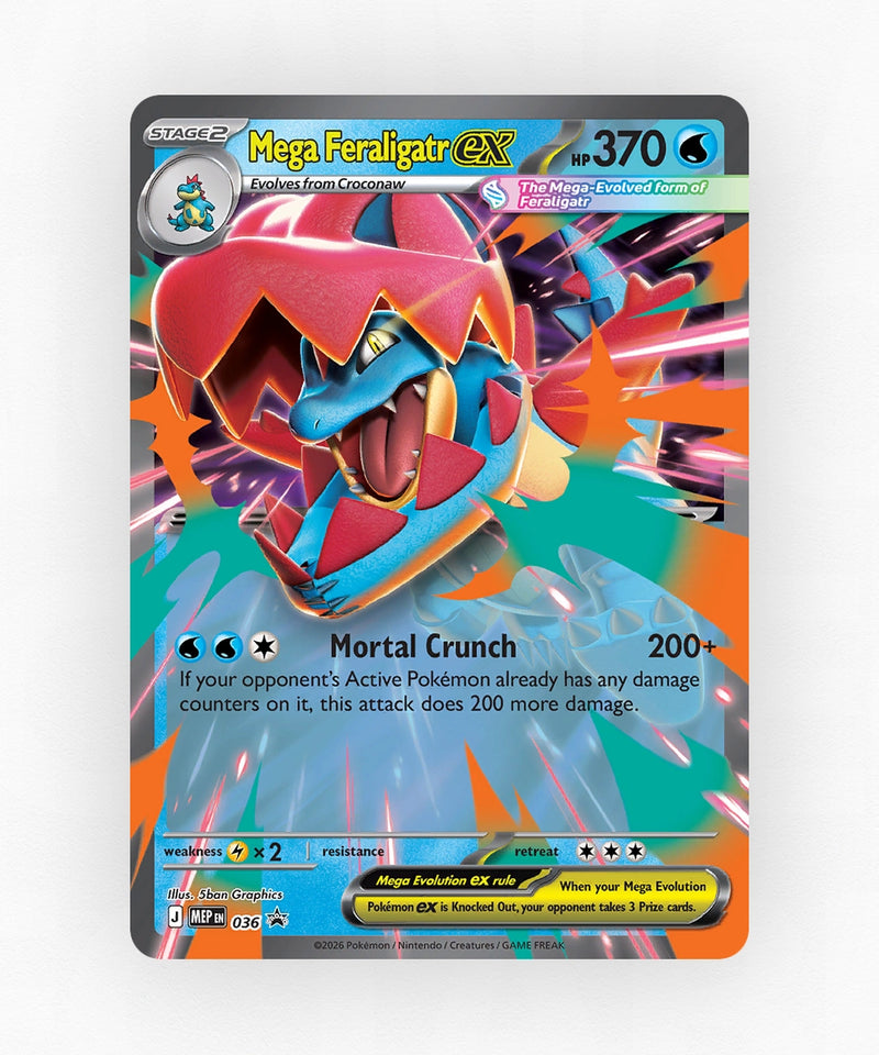 Mega Feraligatr ex - Mega Evolution Black Star Promos 036/000 (Holo)