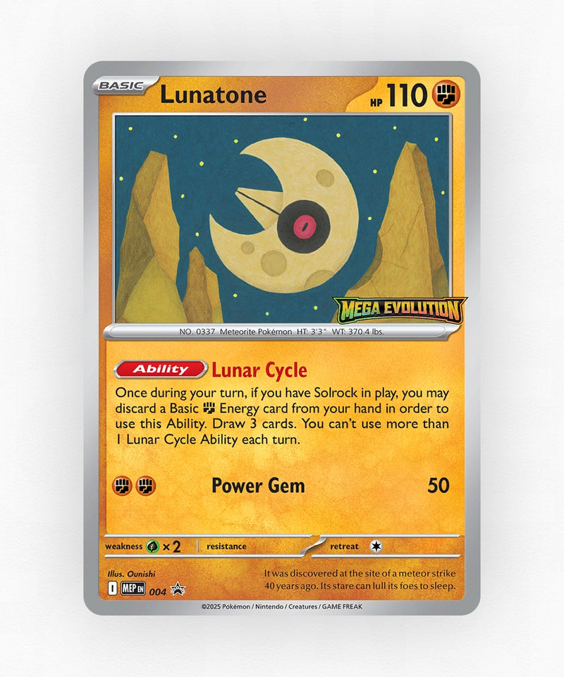 Lunatone - Mega Evolution Black Star Promos 004 (Staff Stamp)