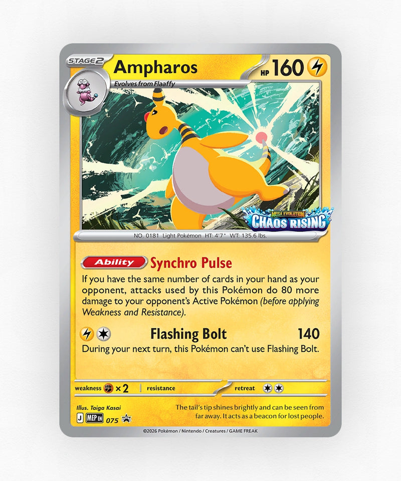 Ampharos - Mega Evolution Black Star Promos 075/000 (Holo)