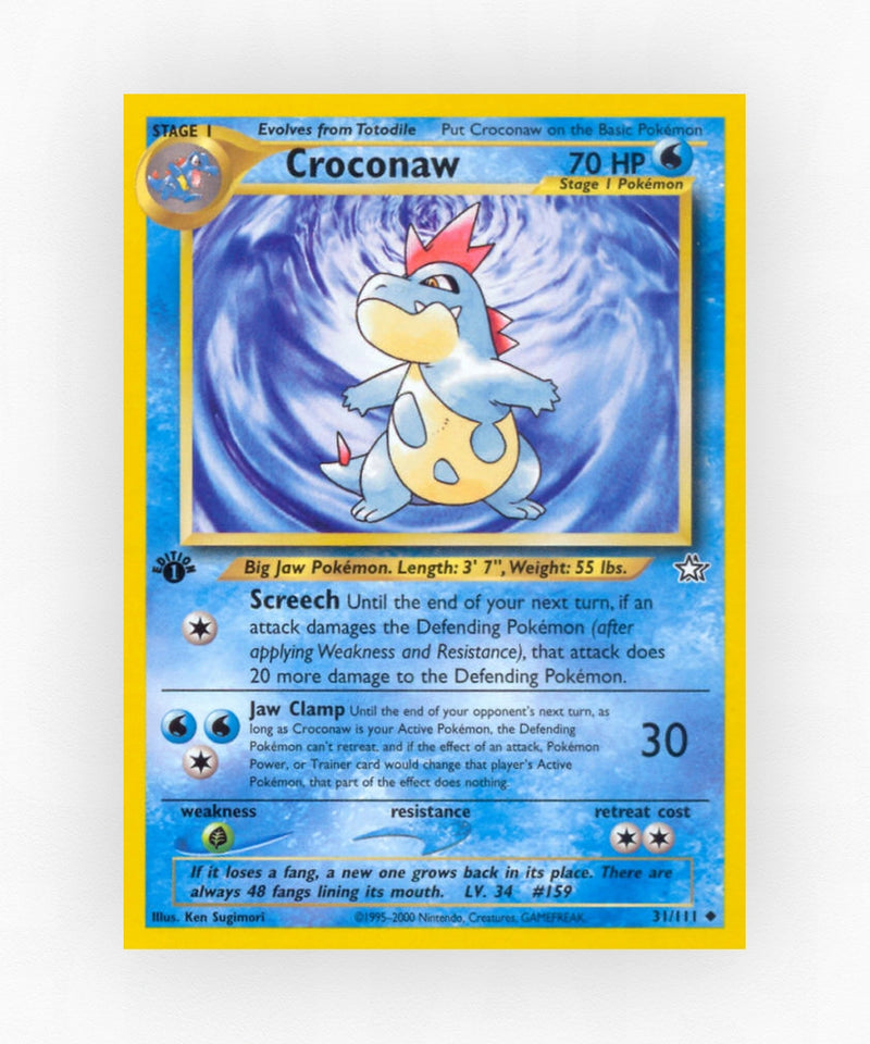Croconaw - Neo Genesis 31/111 (Unlimited Non-Holo)