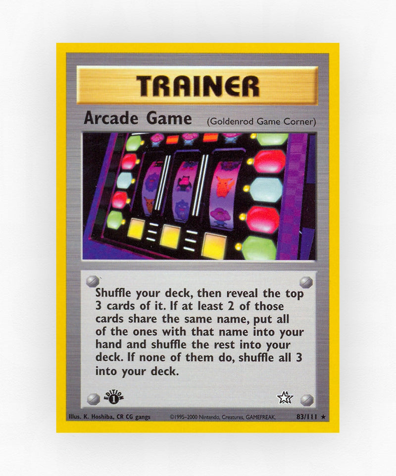 Arcade Game - Neo Genesis 83/111 (1st Edition Non-Holo)
