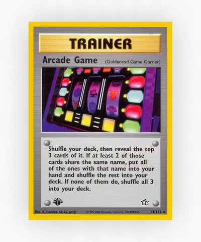 Arcade Game - Neo Genesis 83/111 (1st Edition Non-Holo)