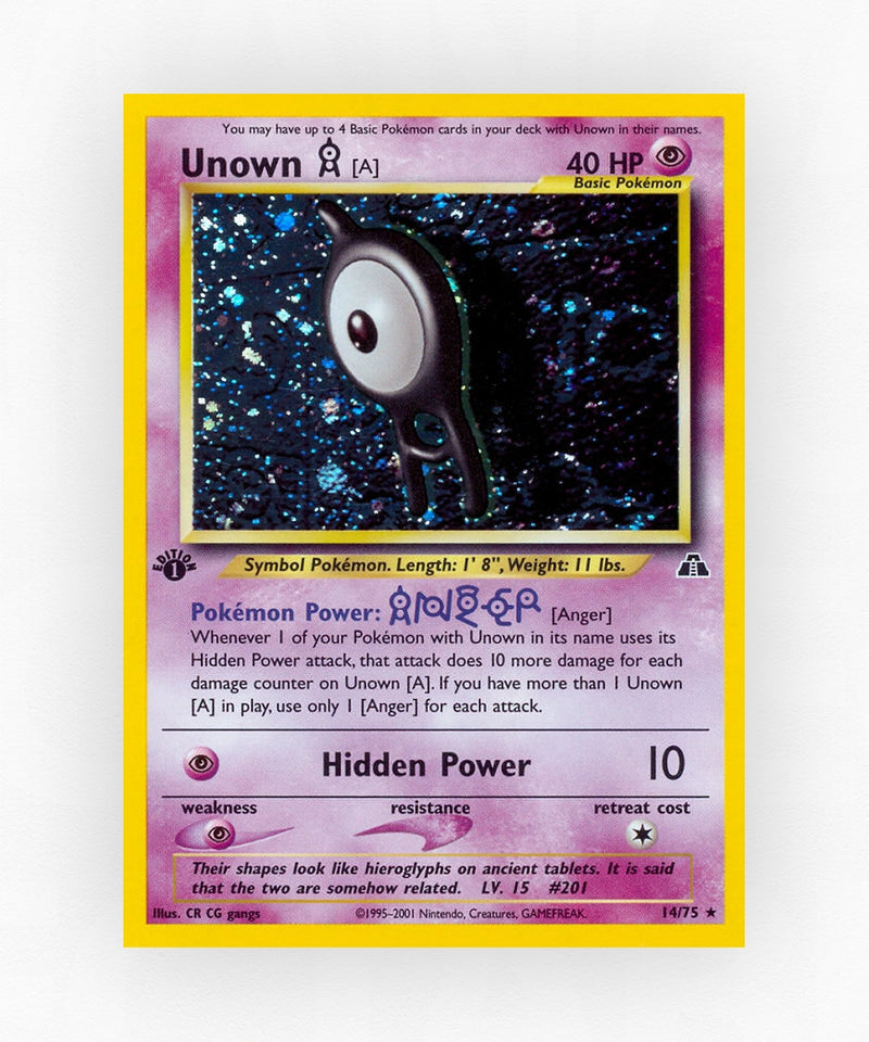 Unown [A] - Neo Discovery 14/75 (1st Edition Holo)