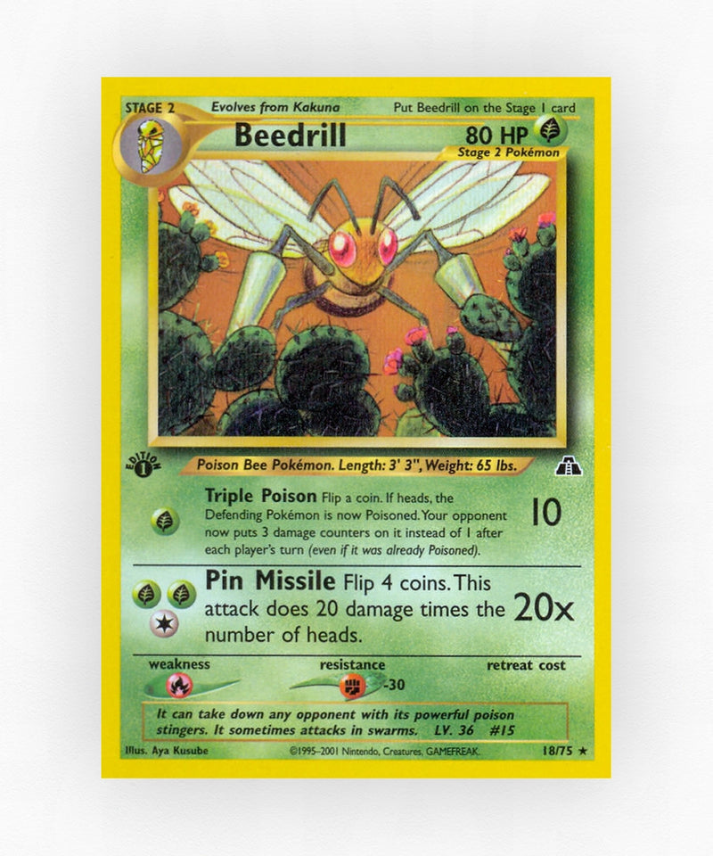Beedrill - Neo Discovery 18/75 (1st Edition Non-Holo)