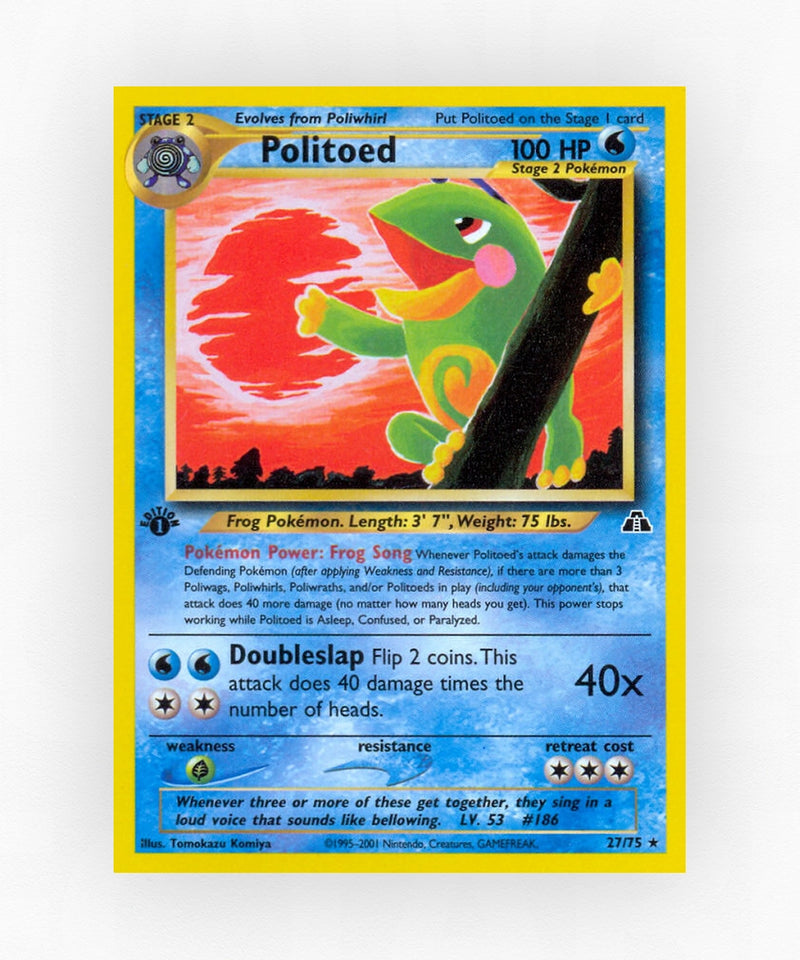 Politoed - Neo Discovery 27/75 (1st Edition Non-Holo)