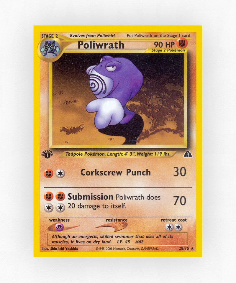 Poliwrath - Neo Discovery 28/75 (1st Edition Non-Holo)