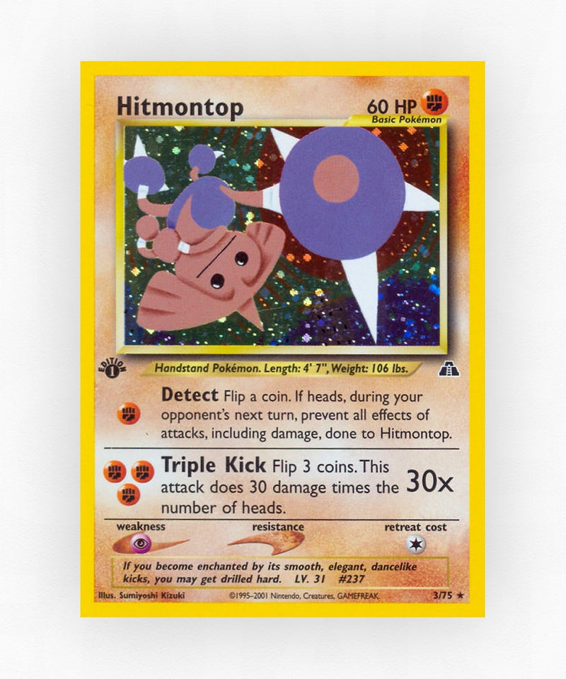 Hitmontop - Neo Discovery 3/75 (Unlimited Holo)