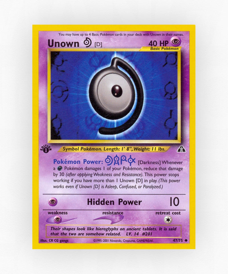 Unown [D] - Neo Discovery 47/75 (Unlimited Non-Holo)