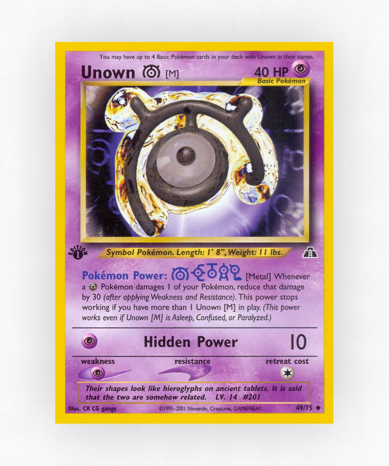 Unown [M] - Neo Discovery 49/75 (1st Edition Non-Holo)