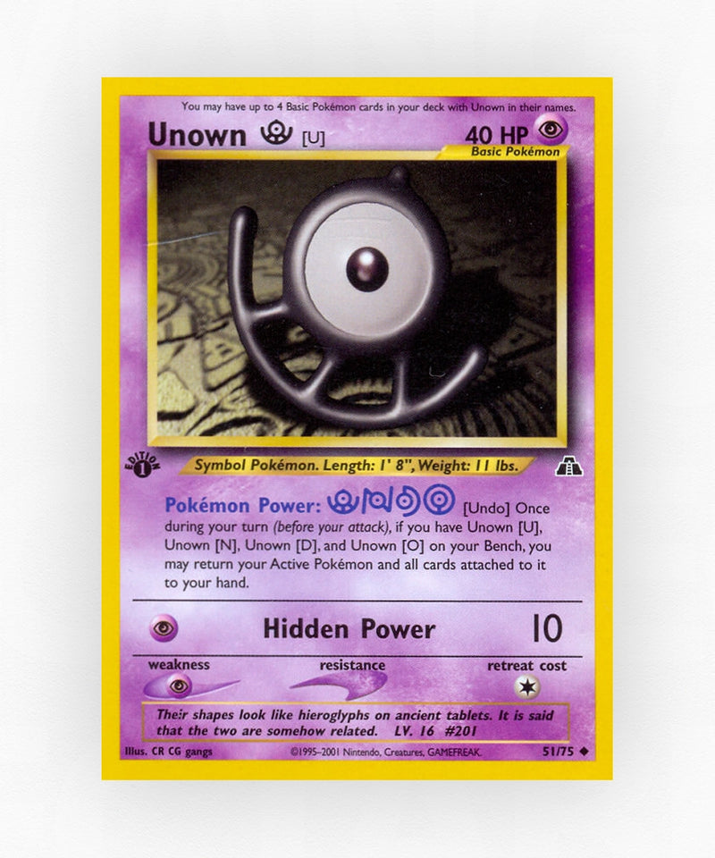 Unown [U] - Neo Discovery 51/75 (1st Edition Non-Holo)
