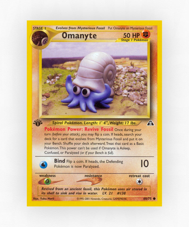 Omanyte - Neo Discovery 60/75 (1st Edition Non-Holo)