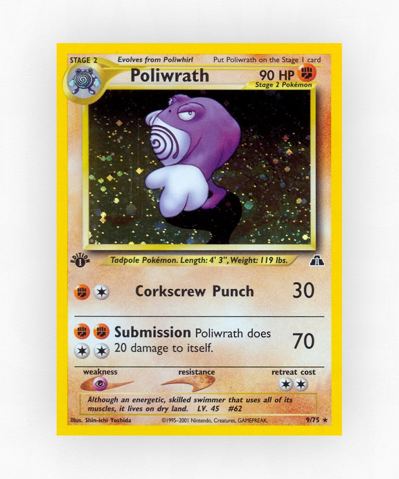 Poliwrath - Neo Discovery 9/75 (1st Edition Holo)