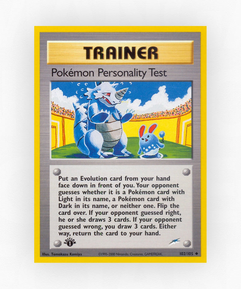 Pokémon Personality Test - Neo Destiny 102/105 (1st Edition Non-Holo)