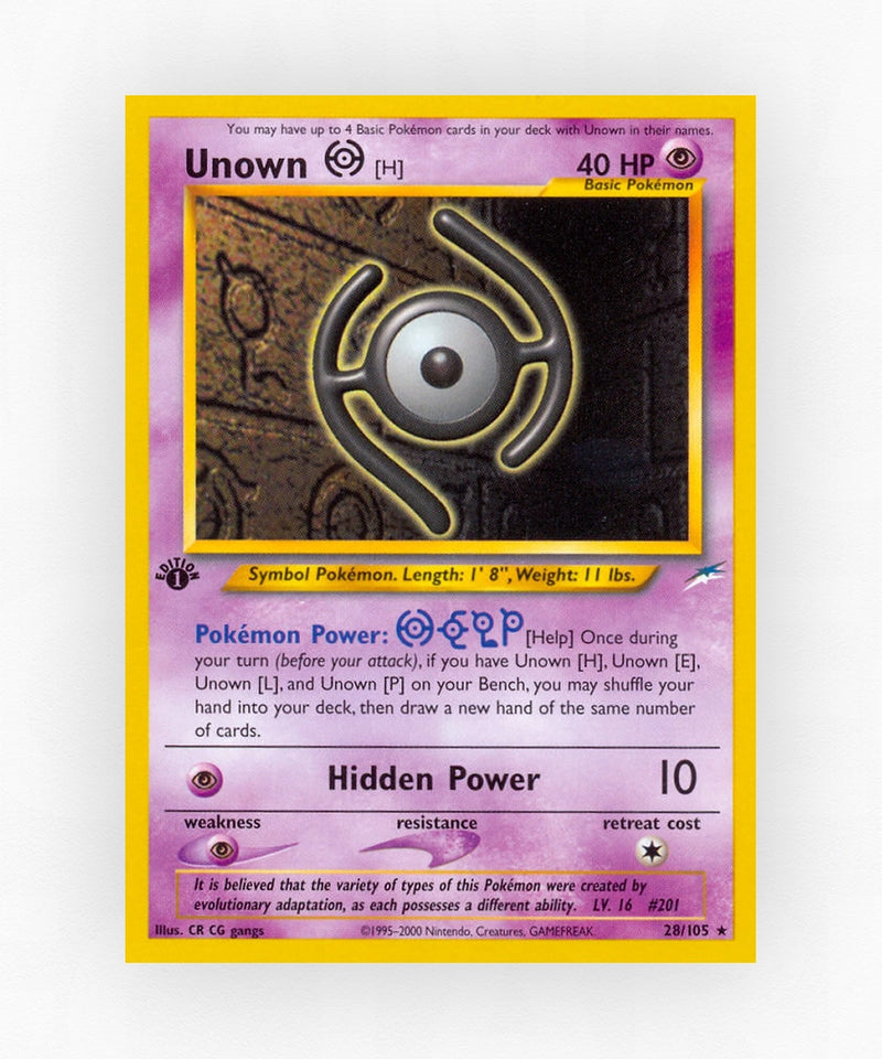 Unown [H] - Neo Destiny 28/105 (Unlimited Non-Holo)