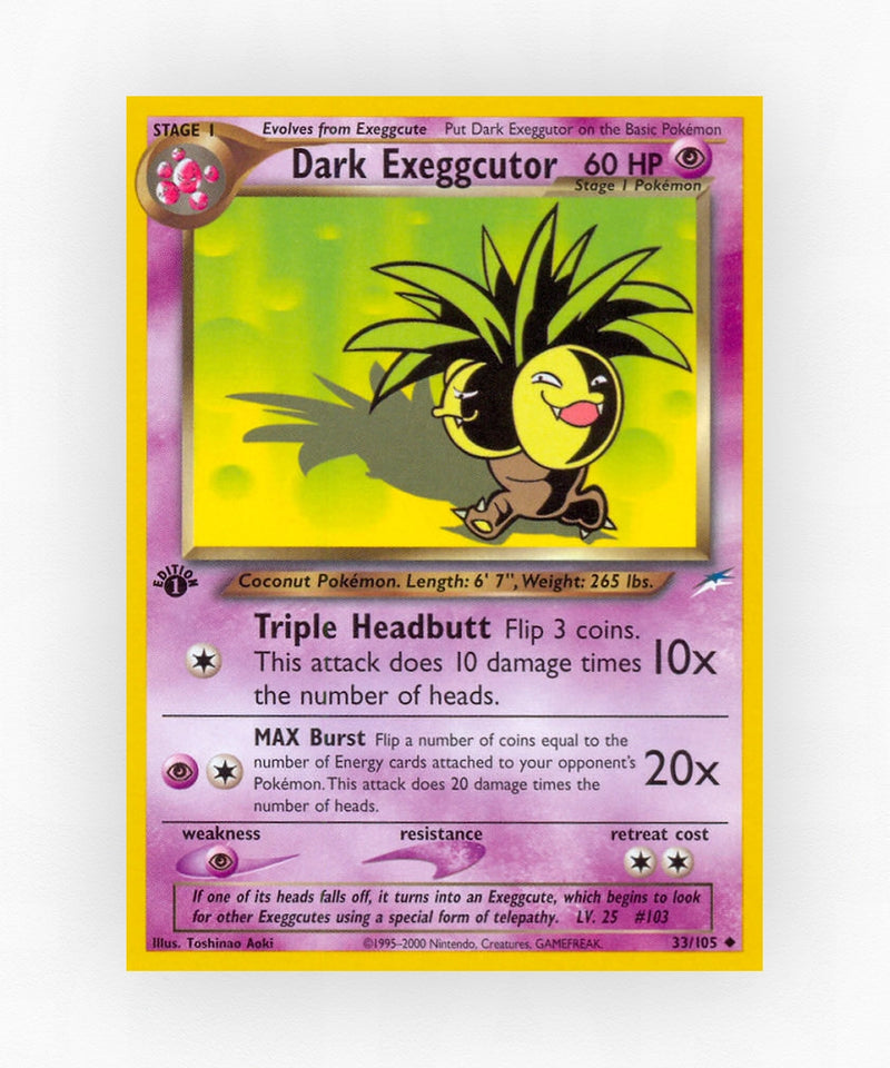 Dark Exeggutor - Neo Destiny 33/105 (1st Edition Non-Holo)