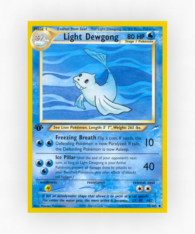 Light Dewgong - Neo Destiny 45/105 (1st Edition Non-Holo)