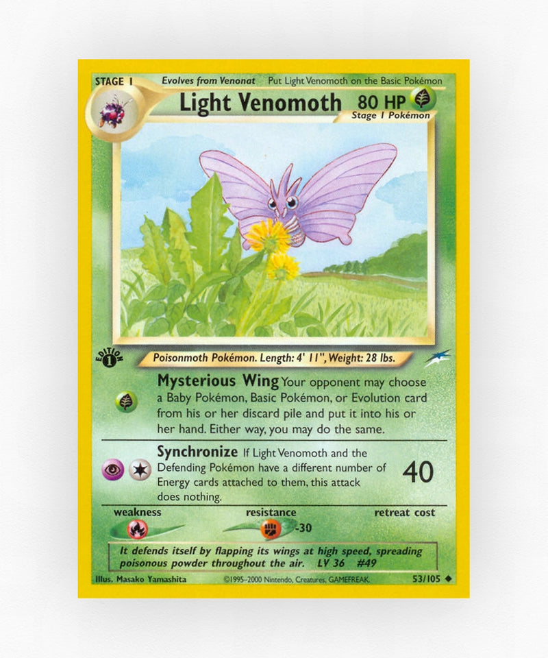 Light Venomoth - Neo Destiny 53/105 (1st Edition Non-Holo)
