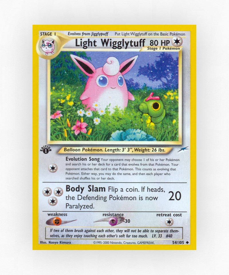 Light Wigglytuff - Neo Destiny 54/105 (1st Edition Non-Holo)