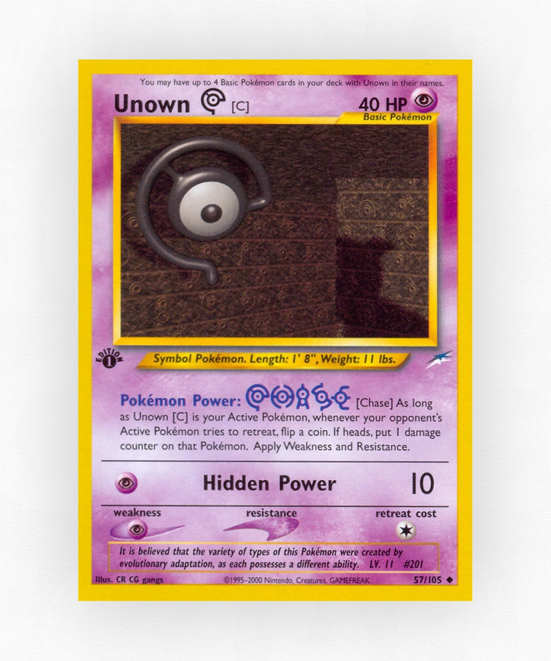 Unown [C] - Neo Destiny 57/105 (Unlimited Non-Holo)
