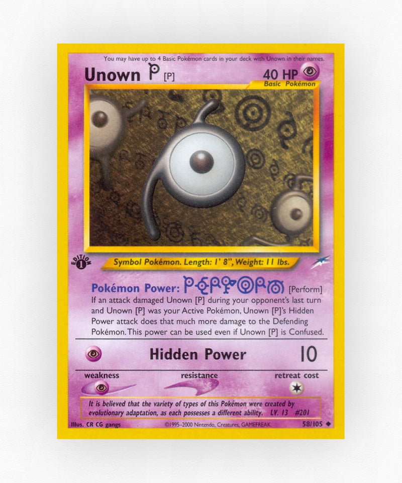 Unown [P] - Neo Destiny 58/105 (1st Edition Non-Holo)