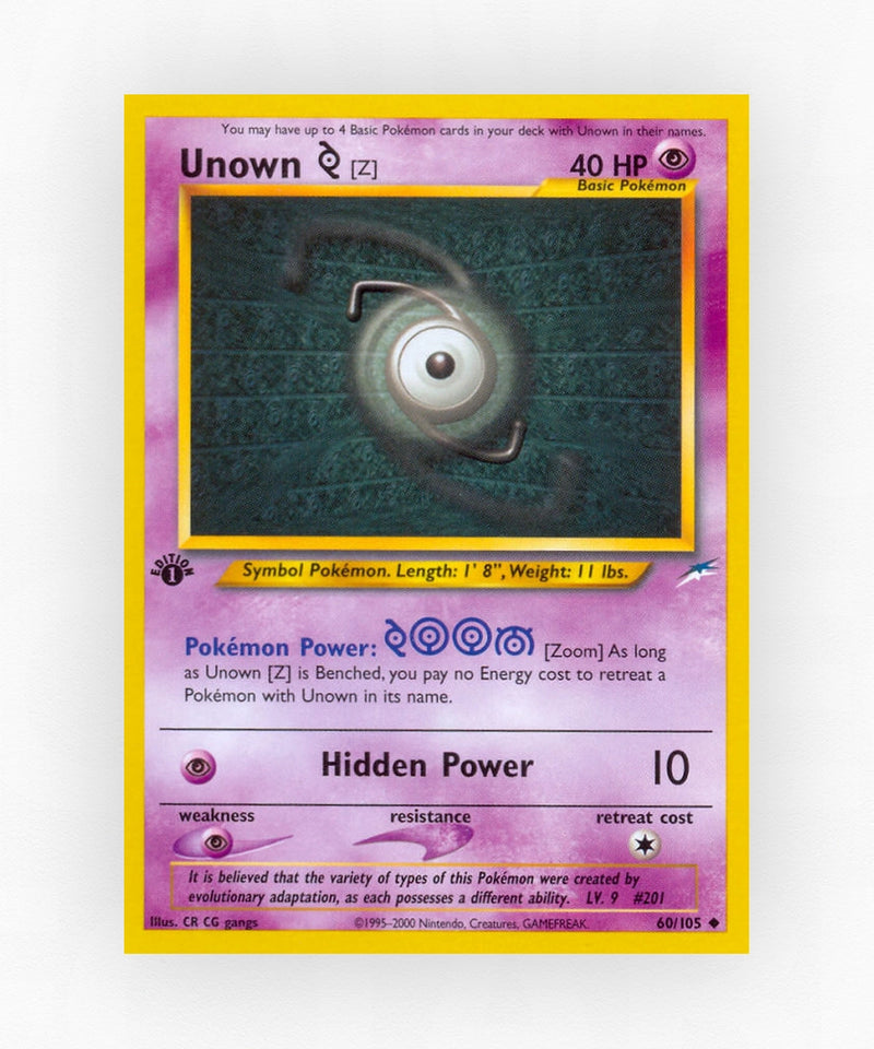 Unown [Z] - Neo Destiny 60/105 (1st Edition Non-Holo)