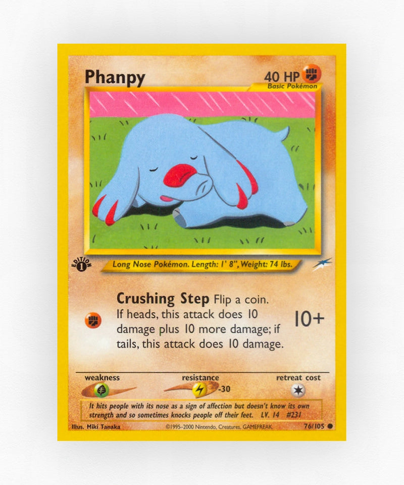 Phanpy - Neo Destiny 76/105 (1st Edition Non-Holo)
