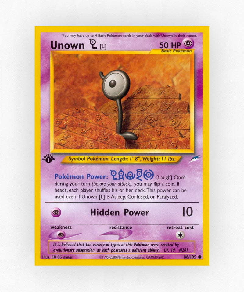 Unown [L] - Neo Destiny 86/105 (Unlimited Non-Holo)