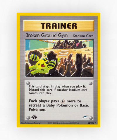 Broken Ground Gym - Neo Destiny 92/105 (1st Edition Non-Holo)