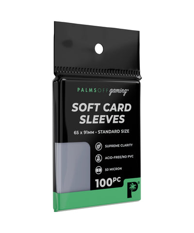 Palms Off Gaming Soft Card Sleeves - Standard Size (100 Pack) - pack