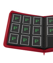 Palms Off Gaming Stealth 9 Pocket Zip Binder - Red - open