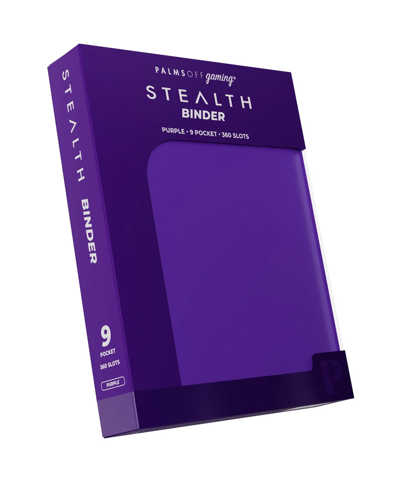 Palms Off Gaming Stealth 9 Pocket Zip Binder - Purple - packaging