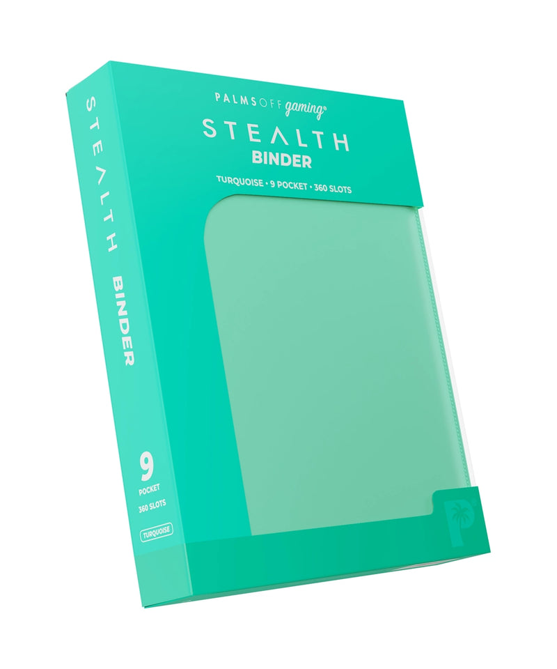 Palms Off Gaming Stealth 9 Pocket Zip Binder - Turquoise - packaging