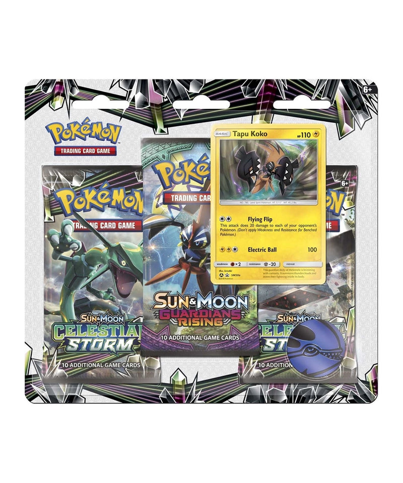 Celestial Storm 3-Pack Booster Blister - Tapu Koko