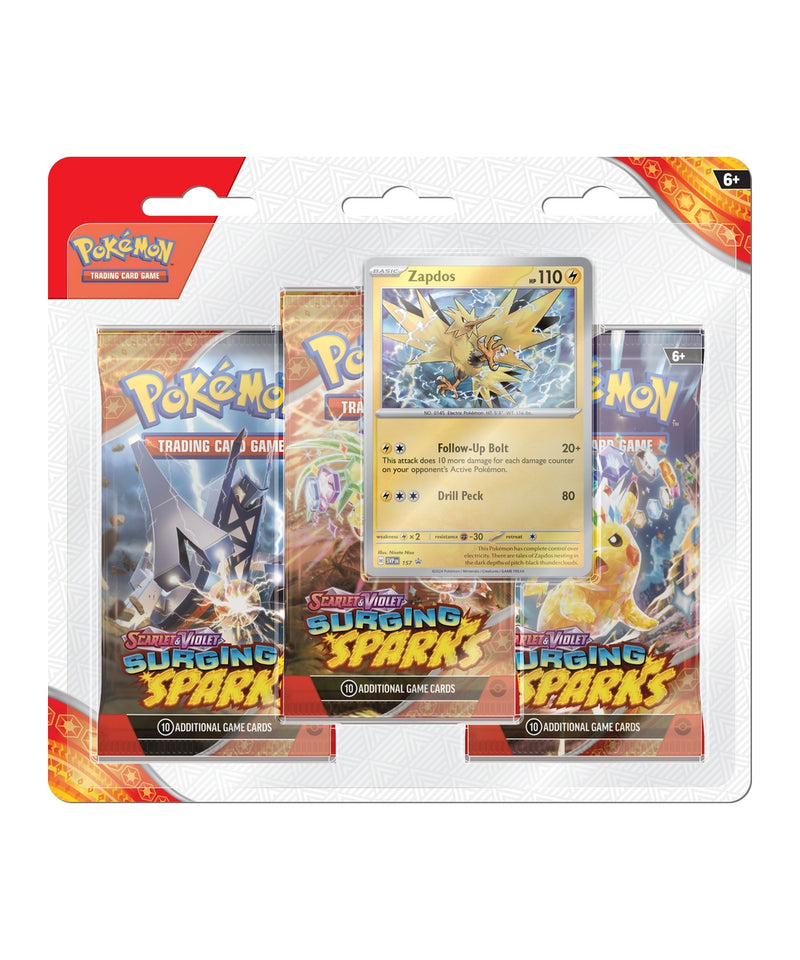 Surging Sparks 3-Pack Blisters - Zapdos