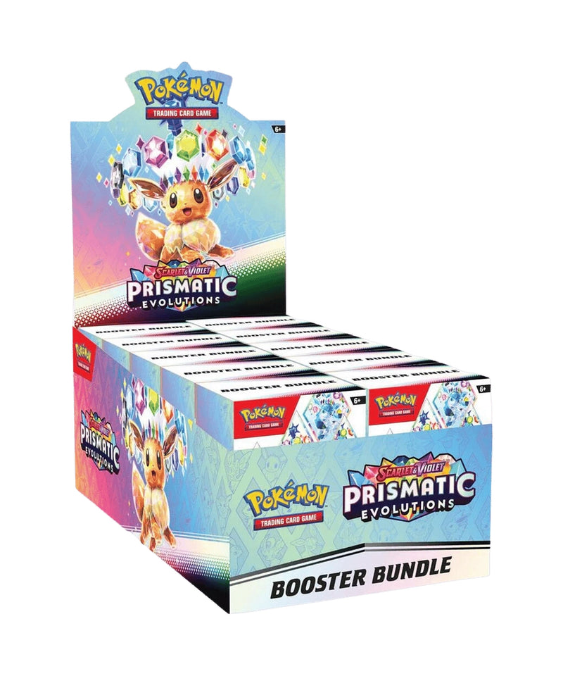 Prismatic Evolutions Booster Bundle Display